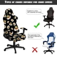 thumbnail image 5 of Pzuqiu Daisy Frog Computer Chair Seat Slipcovers Stylish Rotating Backrest and Seat Protectors Easy to Install Office Decorations for Home Decor, Shop, Living Room, 5 of 7