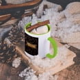 thumbnail image 5 of 3dRose, Gold Leaves on Dark Brown, 15oz Two-Tone Green Mug, 5 of 7