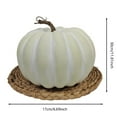 thumbnail image 3 of Large White Artificial Foam Pumpkin 11.8 Inch - Realistic Fall Pumpkin for Thanksgiving, Halloween, Christmas Decor, Wedding Centerpiece and Home Decoration, 3 of 6