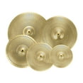 thumbnail image 1 of Milaget 5Pcs Low Volume Cymbals Set Sturdy Quiet Cymbals Practice for Rehearsal Room Yellow, 1 of 9