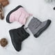 thumbnail image 5 of Botas de nieve para niños con forro polar de invierno, zapatos casuales de algodón, botas de algodón con suela suave y cálida para niños y niñas, 5 of 6