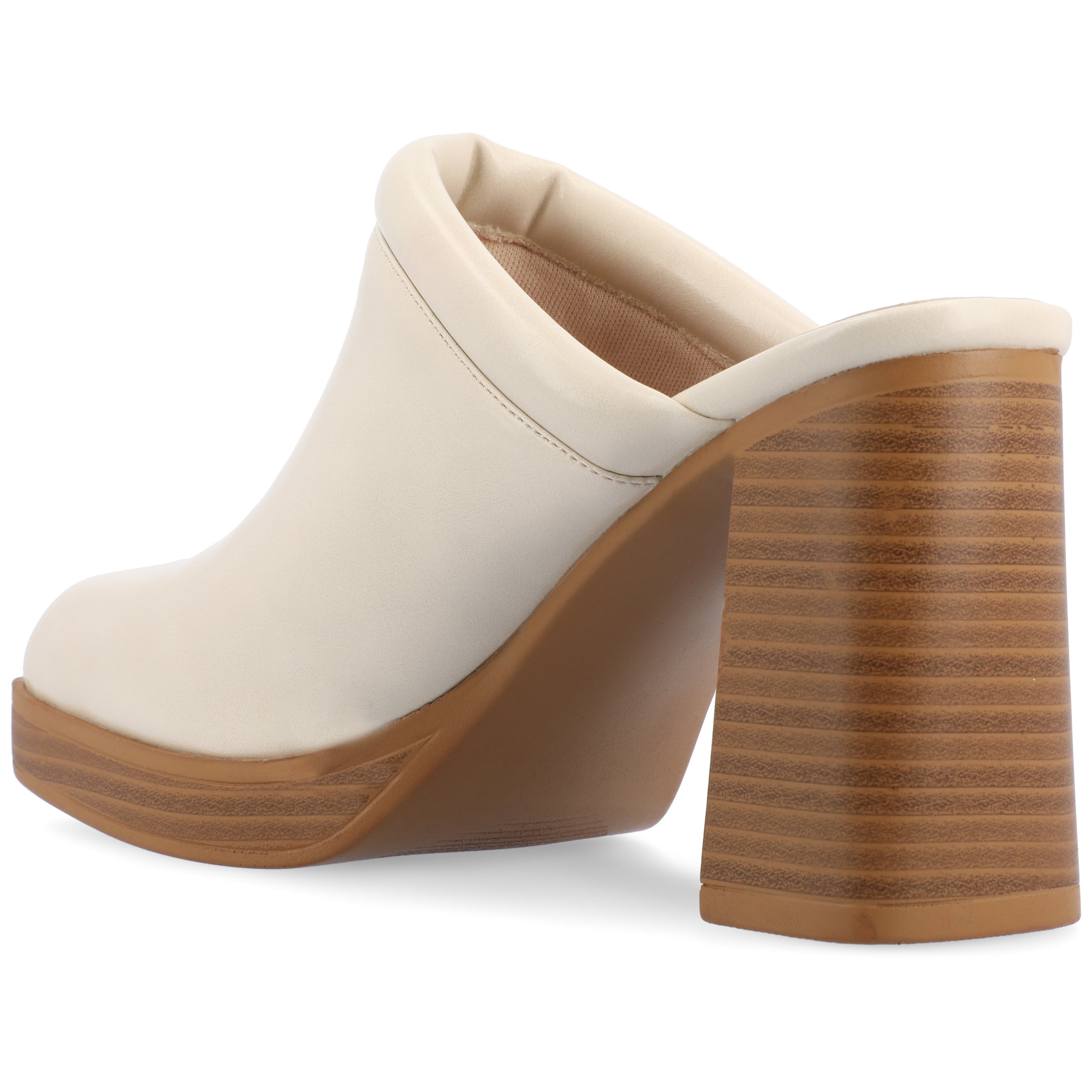 Journee Womens Izara Slip On Platform Mule Pumps