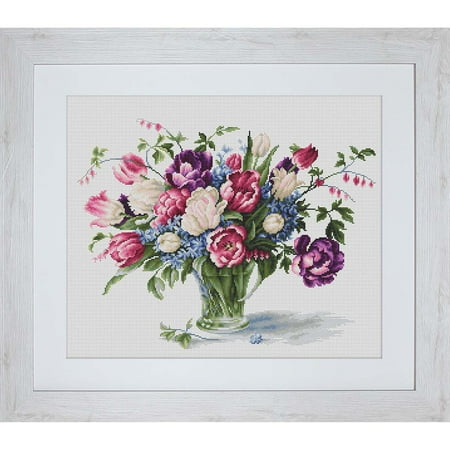 UPC: 4840746012914 | Luca-S The Tulips Counted Cross-Stitch Kit
