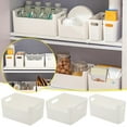 thumbnail image 1 of Xihbxyly Caja de Almacenamiento de Cocina, Diseño de Gran Capacidad, 3 Separadores de Espacio Diferentes, Material Plástico Duradero, Organización Multiusos, Sala de Estar, Oficina, Cocina, 3 Tamaños, 1 of 3