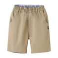 thumbnail image 2 of XEGLSBU 2 pack Boys Shorts Size 12-18 Months Boy's Summer Khaki Shorts Comfort and Casual Elastic Waistband Formal School Pants Suitable for Kids and Teen Light and Soft Size 8-9 Years, 2 of 8