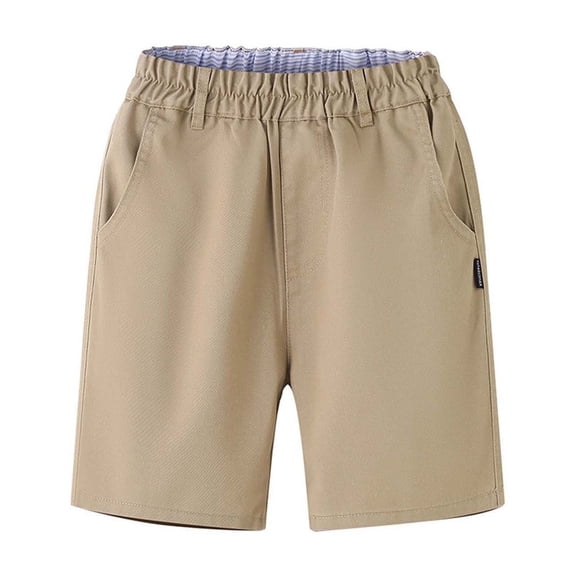 Girls Shorts Comfortable Khaki Shorts Elastic School Uniform for Girls 13-14 Years