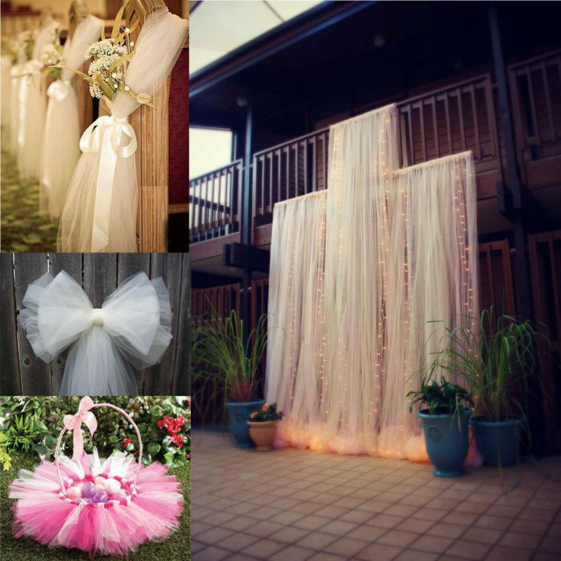 54"x 40 Yards/120 Ft Tulle Wedding Decoration 26 Colors Wedding Party Draping 
