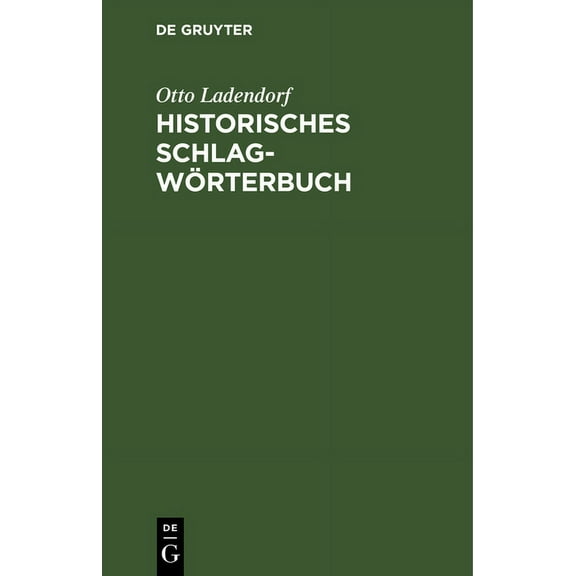 Historisches Schlagwörterbuch, (Hardcover)