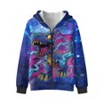 thumbnail image 3 of Pzuqiu Dragon Zip-Up Hoodies Kids Size XL Warm Fleece Long Sleeve Jacket Outfits Comfortable Lightness Boys Hooded Clothes with Pocket Casual Fashion for Kids and Toddlers, 3 of 6