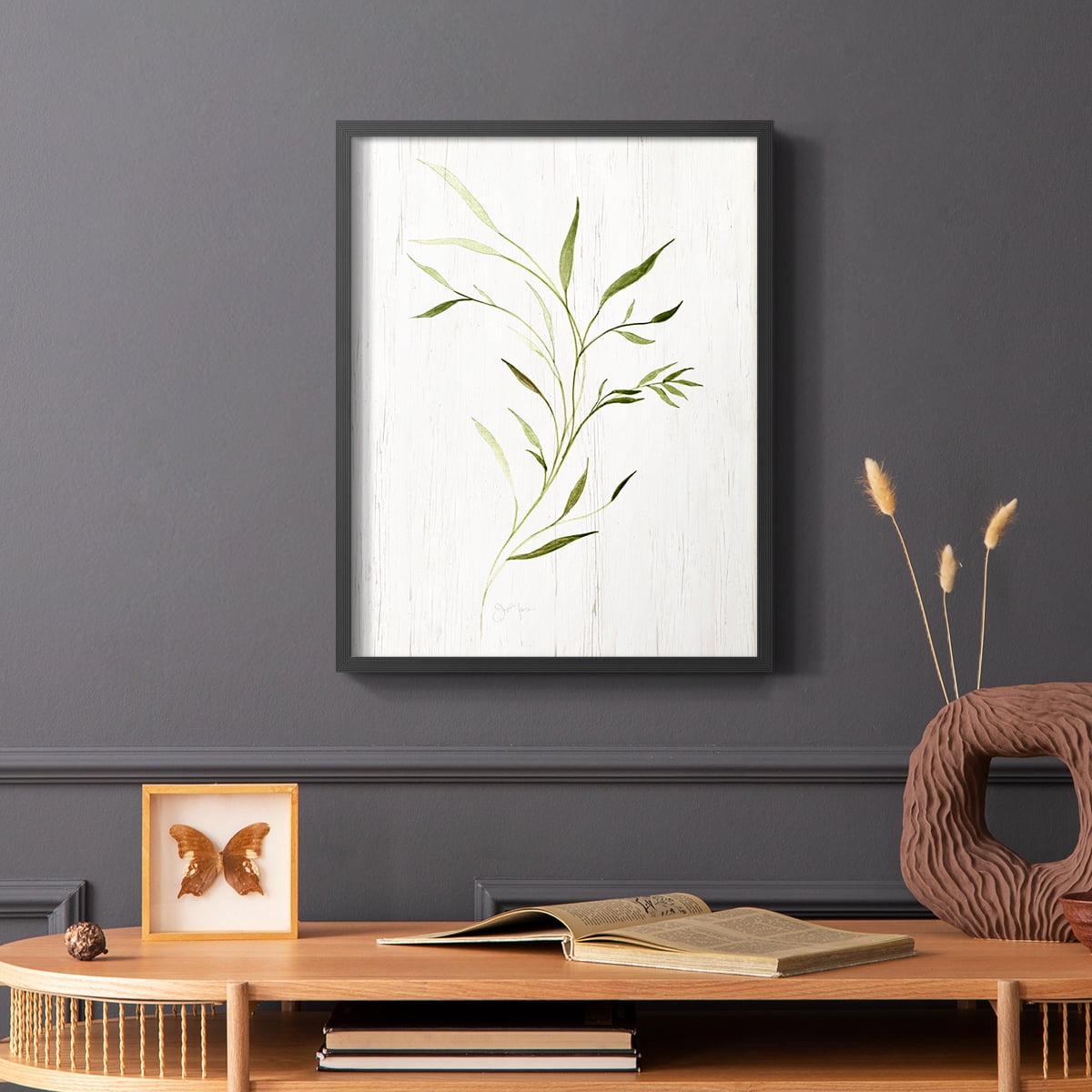 Windblown Leaves II Framed Print - Solid Wood in Single Picture Frame Solid Wood 2 Framed Print