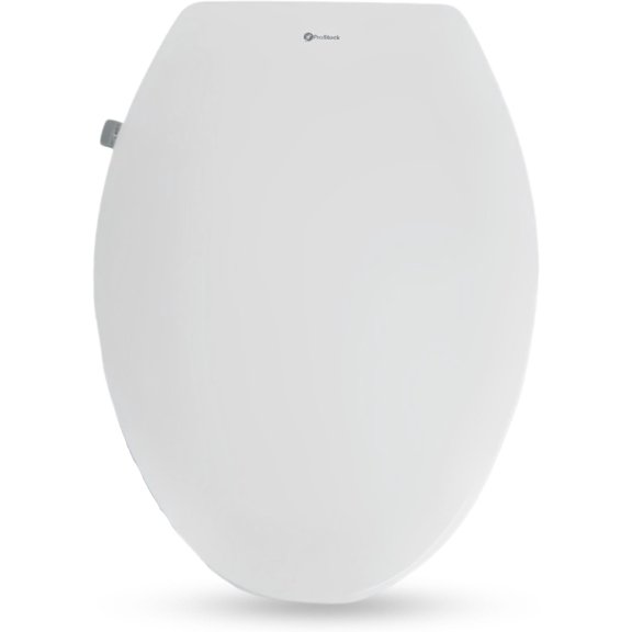 Trone Bidet Toilet Seat – Elongated, Manual, Non-Electric with Dual Spray Nozzle, Side Control Knob, Soft Close Lid, Bidet Attachment for Toilet