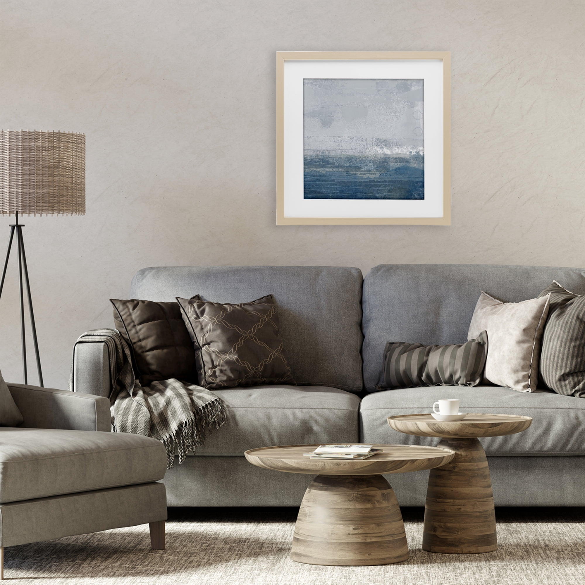 Stupell Industries Ocean Tide Abstract Birch Framed Print Under Glass, design by Dan Meneely