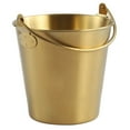 thumbnail image 5 of Minkissy 1Set Mini Metal Bucket Golden Small Metal Pail Bucket For Home Use 11.8X7.9X4.1In, 5 of 8