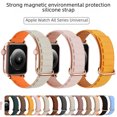 thumbnail image 1 of Adecuado para Apple Watch silicona s9 fuerte magnético iwatch 5/6/7/8/9/se correa de reloj deportiva ultra2, 1 of 1