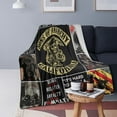 thumbnail image 4 of Sons of Gift Anarchy Merch Gifts Stuff Throw Blanket 80x60 Inches, Lightweight Silky Fleece with Fluffy Fuzzy Sherpa for Bed, Sofa,Travel and Camping Birthday Gift Christmas, 4 of 6