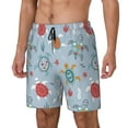thumbnail image 2 of Balery Sea Turtle Mens Swim Trunks Swim Shorts for Men Quick Dry Inseam Beach Shorts with Compression Liner Pocket-XX-Large, 2 of 9