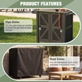 thumbnail image 4 of Betisef Outdoor Kitchen Cart with Stainless Steel Top, Rolling BBQ Prep Table with Storage Cabinet, Foldable Trash Bin & Towel Rack, Portable Grill Cart with Lockable Wheels for Patio Backyard, 4 of 10