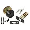 thumbnail image 6 of Keyed Entry Single Cylinder Deadbolt Lock, Matte Black Finish, 6 of 6