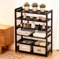 thumbnail image 3 of Hassch Shoe Rack | 6-Tier Shoe Shelf Organizer for Closet, Entryway, Garage & Corridor, Layers Removeable Design, 26.77" Wide - Coffee Color, 3 of 9