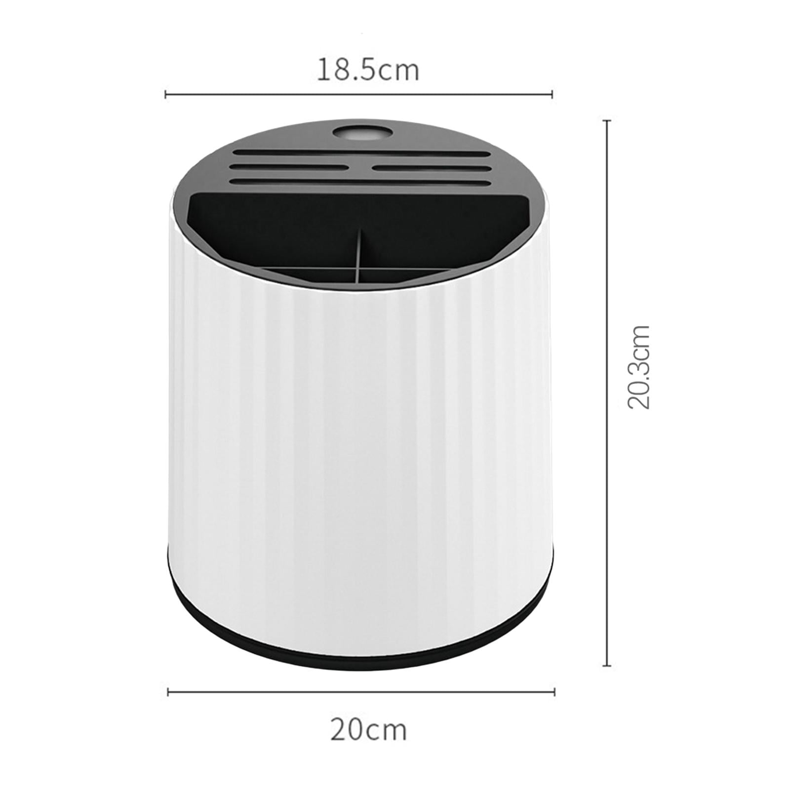 Fiocias Rotating Chopstick Drain Holder Kitchen Utensil Holder Kitchen Organizer Cutlery Black White