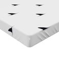thumbnail image 2 of Ambesonne Black White Fitted Sheet, Wild Shark Fish, Twin Size, White Black, 2 of 3