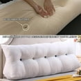 thumbnail image 5 of Triangle Reading Pillow with Button, Headboard Wedge Backrest Pillow King Size – Beige, 71" × 20" × 8", 5 of 5
