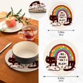 thumbnail image 3 of SKYSONIC Kawaii Rainbow Cat Pot Holders Trivets, 2 Pcs Heat Resistant Trivets,Funny Kitten Quotes Cotton Thread Weave Mats for Hot Pads Pans Pot Bowl Teapot for Kitchen Decor, 3 of 7
