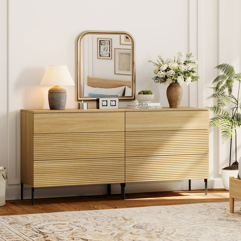 dresser and night table set Furniture of America Beau Midcentury 3-Piece Walnut Dresser and 2 Nightstand Bedroom Set