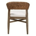 thumbnail image 5 of Baxton Studio Chloe Modern Bohemian Walnut Brown Finished Mahogany Wood and Natural Rattan Dining Chair, 5 of 7