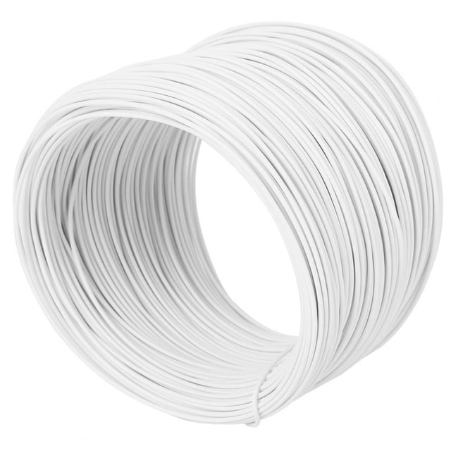 Rupoun Alambre de Hierro Galvanizado Blanco para Sujeción de Ramas de Vid y Jardinería 0.55mm 100m