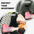 thumbnail image 4 of Naloa Cartoon Sea Turtle 2Pcs Anti-Kick Back Seat Cover Kick Mat, Car Seat Protector with 3 Storage Pockets, 4 of 8