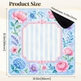 thumbnail image 2 of Mahjong Mat 31.5" x 31.5" Pastel Seashell Floral Frame Nautical Ocean Striped Blank Center Non-Slip Noise Reduction Mahjong Tiles Table Cover for Dominoes Poker Card Board and Tile Games, 2 of 6