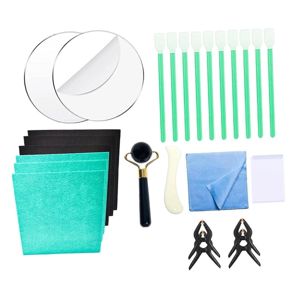 Kit de limpieza de tarjetas coleccionables de 28 piezas con accesorios para tarjetas de fútbol, baloncesto y otros deportes. Herramientas de restaur