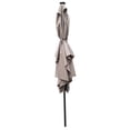 thumbnail image 2 of 10 x 6.5 Ft Rectangular Patio Umbrella, Outdoor Sunbathing Umbrellas with Solar LED Lights, Crank and Push Button Tilt, Waterproof Sun Shade for Garden Backyard Swimming Pool,Mushroom, 2 of 7