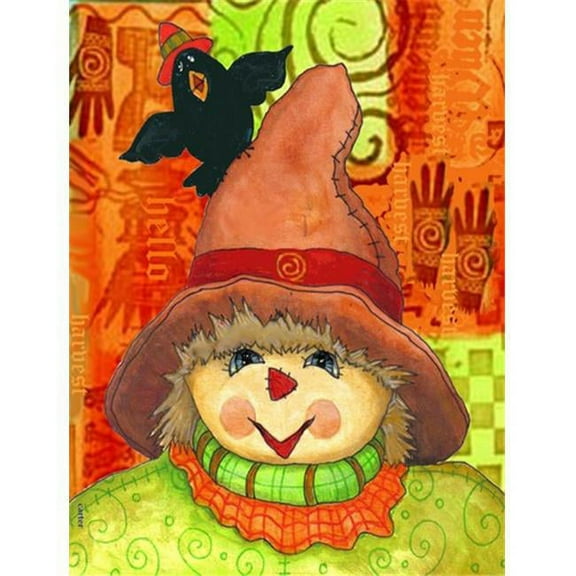Harvey And The Scarecrow Fall Flag Garden Size