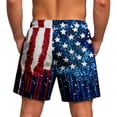 thumbnail image 4 of Men's Swim Trunks Swimming Trunks 250th Anniversary Pattern Beach Shorts with Mesh Lining and Pockets, 4 of 4