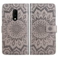 thumbnail image 3 of Case for Oneplus 7 /6T Wallet Case Leather Premium PU Embossed Design Magnetic Closure Protective Cover with Card Slots for Oneplus 7 /6T, Black, 3 of 5
