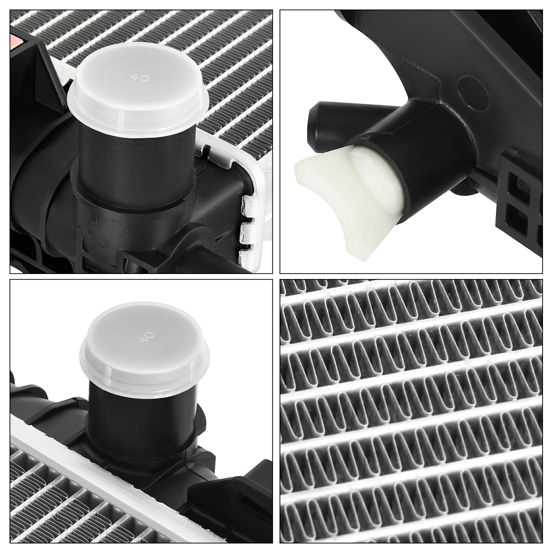 LEDKINGDOMUS Aluminum Radiator for 2015-2022 Ford Mustang V6 3.7L V8 5.0L 2.5L, Replaces CU13486