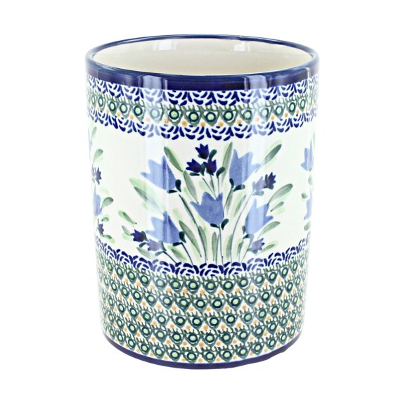 Blue Rose Polish Pottery 832 Zaklady Utensil Jar
