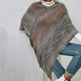 thumbnail image 6 of Poncho Shawl, Duoif Womens Color Frayed Pullover Fringed Shawl Sweater Cape Fashion Coat Shawl Wraps for Women Grey S, 6 of 8