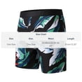 thumbnail image 2 of Guluxicc Men's Swim Trunks Tropical Print Hawaiian Bermuda Shorts Color Block Summer Beach Shorts with Drawstring Breathable Broad Shorts, 2 of 4
