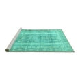 thumbnail image 2 of Ahgly Company Machine Washable Indoor Rectangle Persian Turquoise Blue Traditional Area Rugs, 2' x 5', 2 of 4
