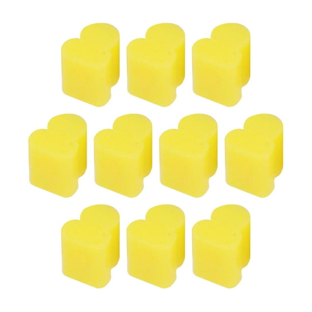 Almohadillas de silicona para trompa Alto, válvulas rotativas resistentes al ruido, accesorios de herramientas de práctica de pistón para bombardino, 4mm Amarillo