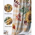 thumbnail image 3 of Sunflower Kitchen Curtains Orange Plaid Farmhouse Leaves Watercolor Cafe Short Curtains for Bathroom Blackout Window Curtain Grommet Small Window Treatment Drapes for Bedroom Living Room 42"x45"x2, 3 of 9