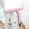thumbnail image 4 of Portable Glass Scraper for Mirrors & Windows 11.42 x 9.45 Inch Plastic Cleaner Tool with Rubber Blade Streak-Free Cleaning for Bathroom,Kitchen & Car Glass Non-Slip Handle Green or, 4 of 9