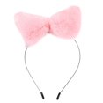 thumbnail image 1 of Womens Hairband Anime Hairband Halloween Hairhoop - Rosado, tal se describe Soledad Diadema de orejas de gato, 1 of 7