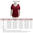 thumbnail image 3 of MUJERES EN LA PARTE Superior del Hombro Frío, La Camiseta Básica de Verano de Moda Transpirable Suelta para Ropa Diaria para Dama, 3 of 3