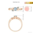 thumbnail image 4 of ANGARA Natural Aquamarine and Diamond Twisted Vine Engagement Ring in 14K Rose Gold for Women (Size-5mm) | March Birthstone, Birthday, Anniversary, Jewelry Gift for Women | Natural Aquamarine Ring, 4 of 10