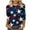 B-Dark Blue, variant on Women American Flag Shirt 3/4 Sleeve Fourth of July Patriotic Blouses Funny American Flag Graphic Party Tops Plus Size Summer Tunics Yellow XXXL