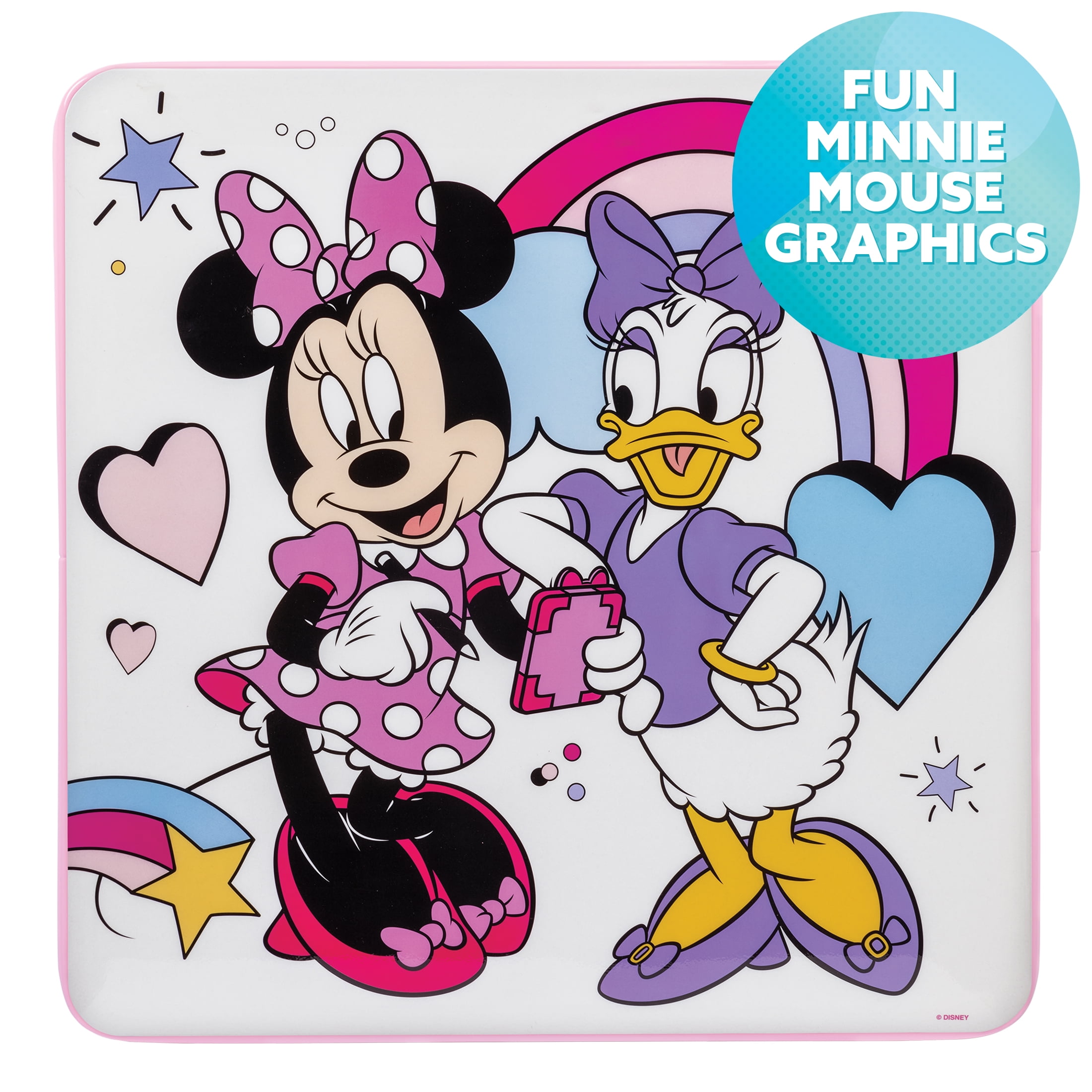 Minnie Mouse Kids 3-Piece Activity Table and Chair Set, Pink